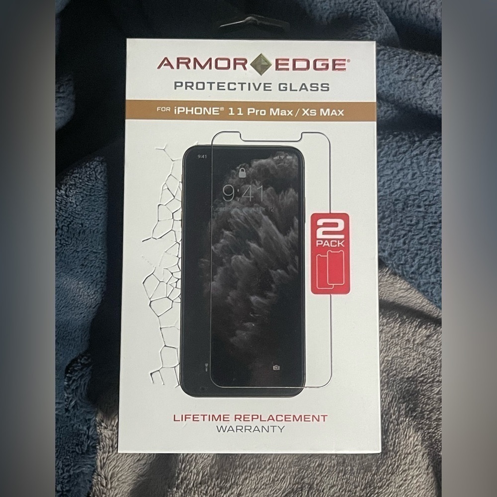 2 for $10 NIB Armor Edge protective glass for iPhone, 11 Pro Max/XS Max 2 pack